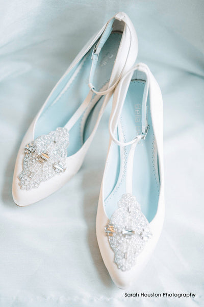 Art Deco Great Gatsby Bridal Shoes in White