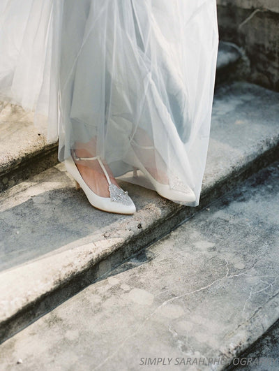 Art Deco Great Gatsby Bridal Shoes in White