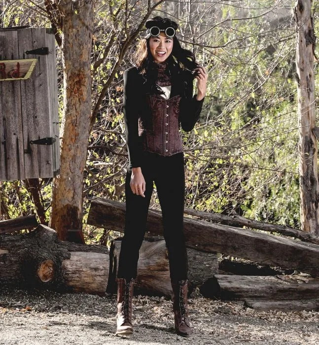 Baisley Vintage Inspired Boots in Teak
