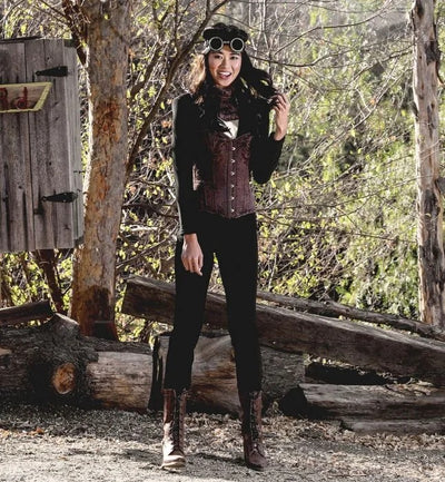 Baisley Vintage Inspired Boots in Teak