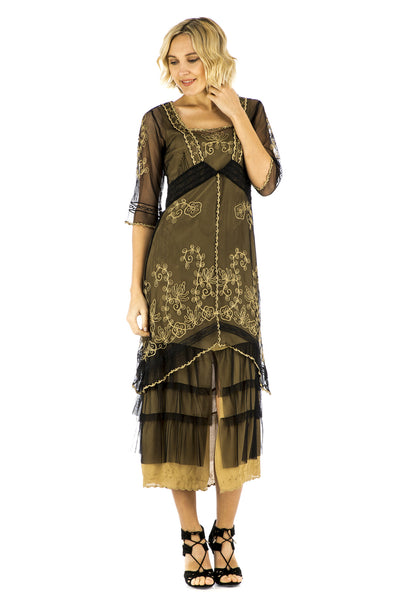 Nataya Victorian Lux Lace 2101 Black/Gold Dress - SOLD OUT