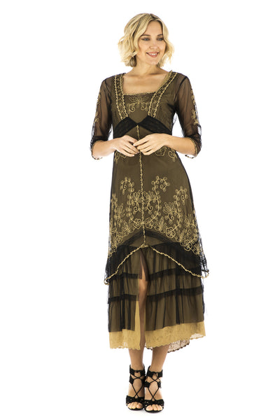 Nataya Victorian Lux Lace 2101 Black/Gold Dress - SOLD OUT