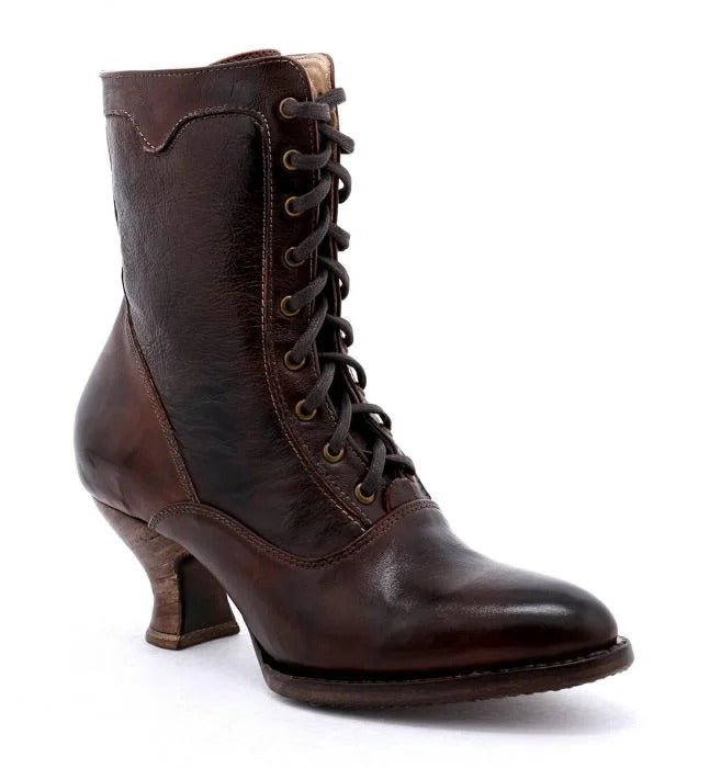 Eleanor Victorian Inspired Boots in Teak Rustic – Nataya
