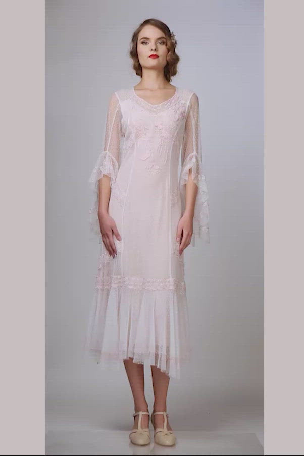 Nataya Vintage Style Wedding Dress 40825 in Ivory