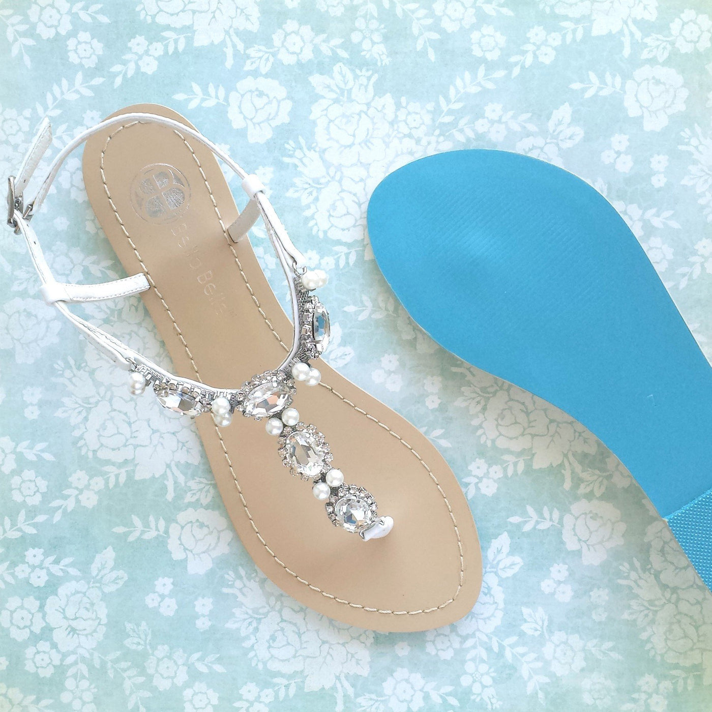 Hera Bridal Sandals in Ivory
