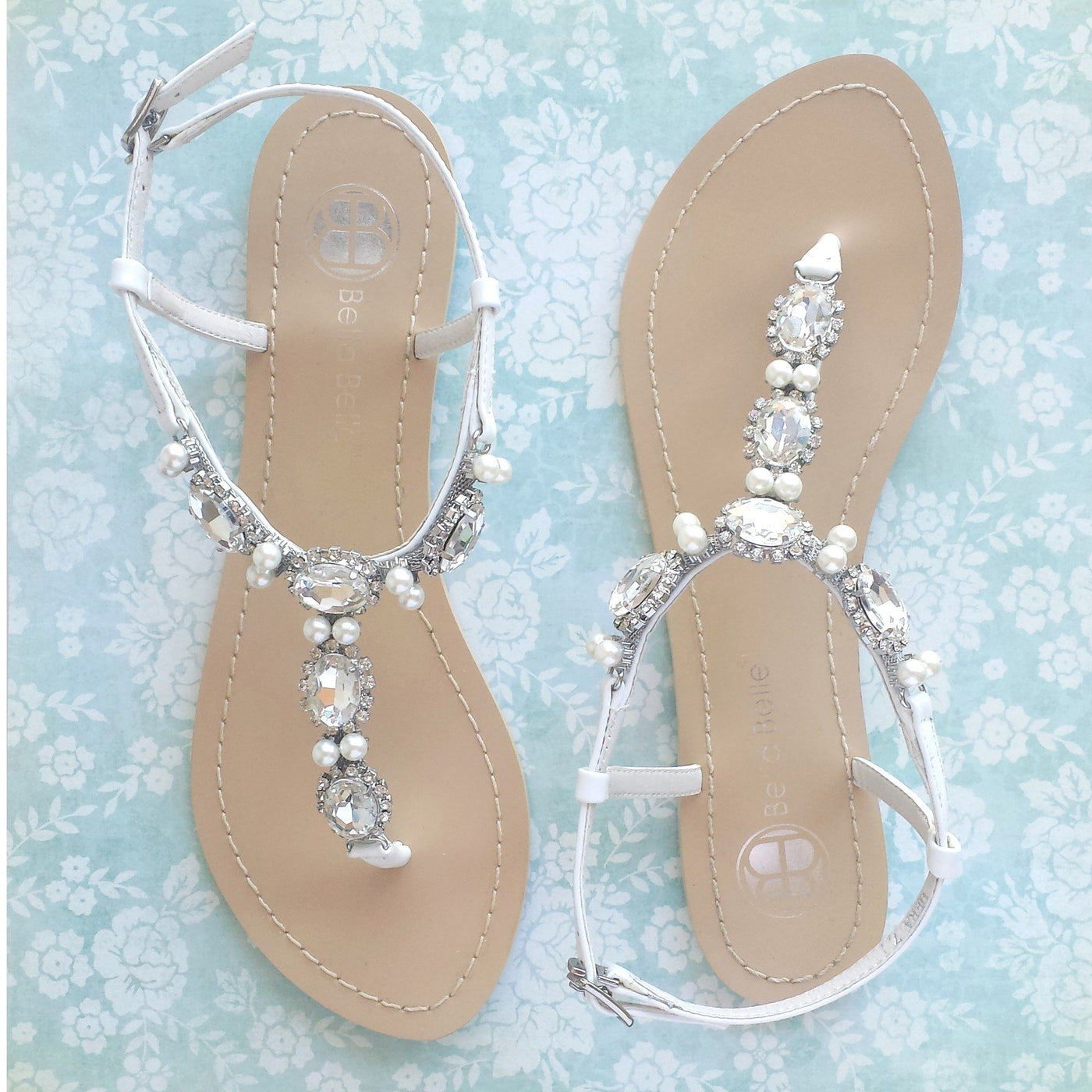 Hera Bridal Sandals in Ivory