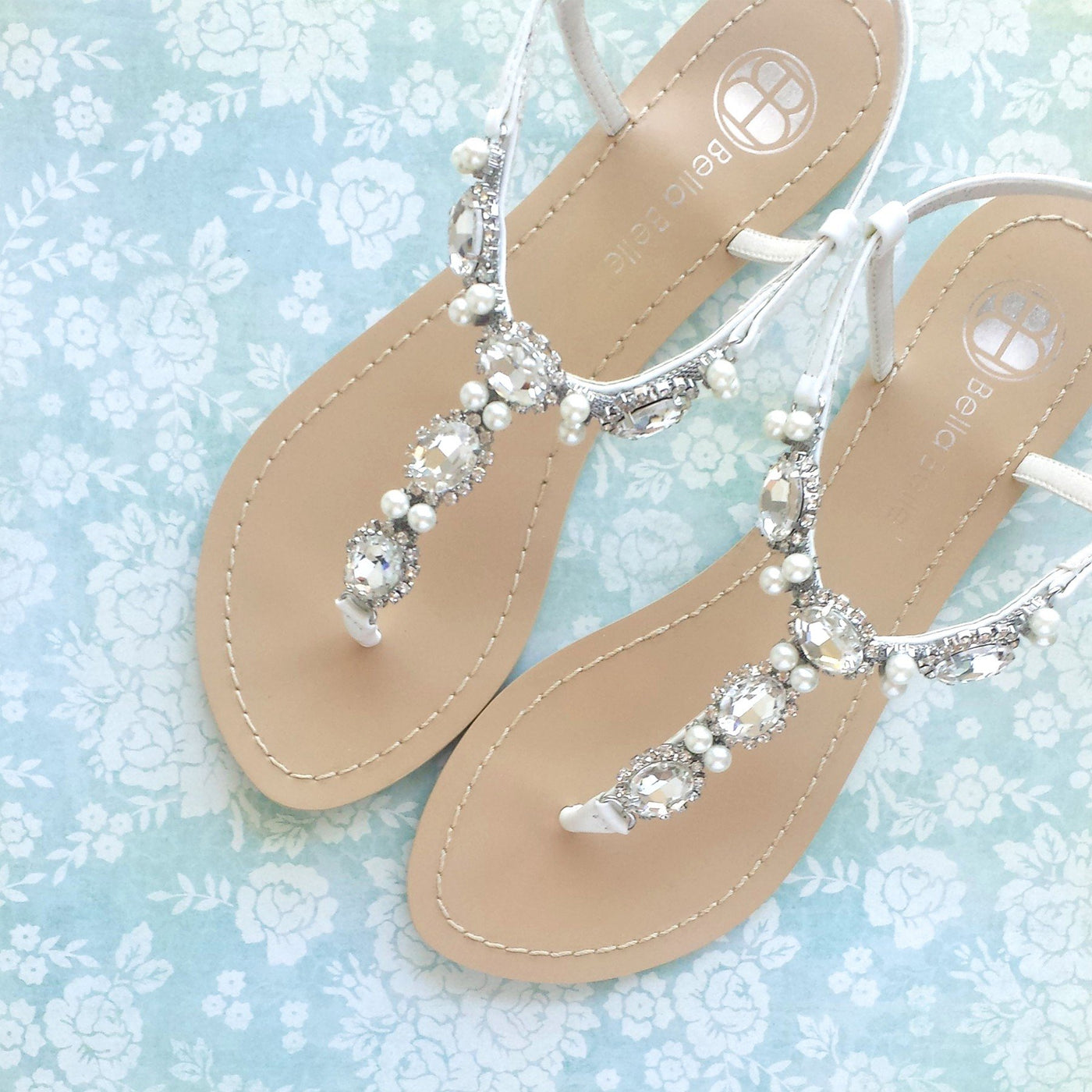 Hera Bridal Sandals in Ivory