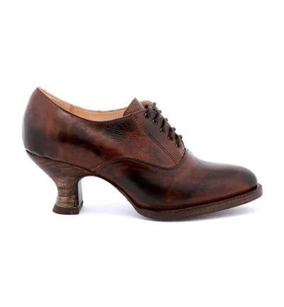 Janet Victorian Style Shoes in Teak Rustic