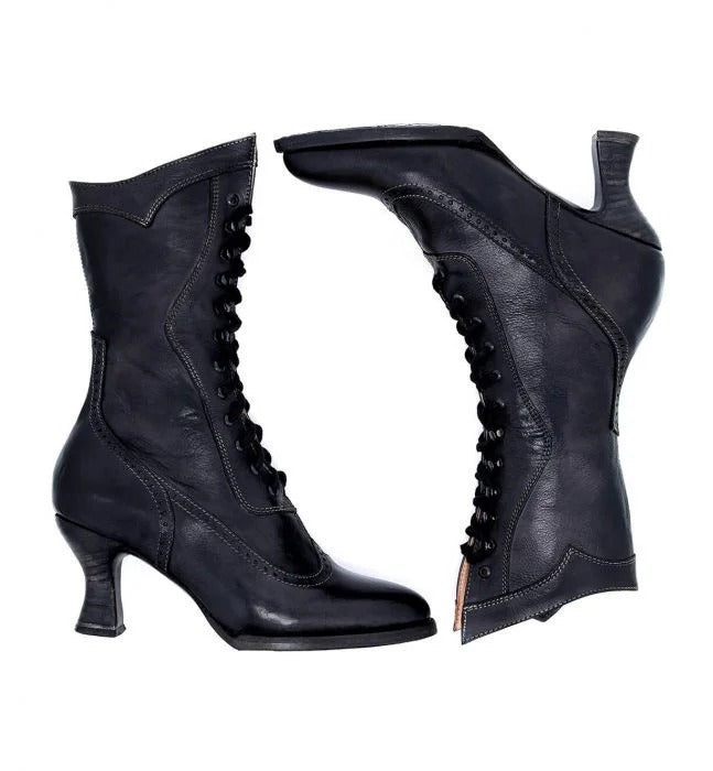 Jasmine Victorian Style Boots in Black