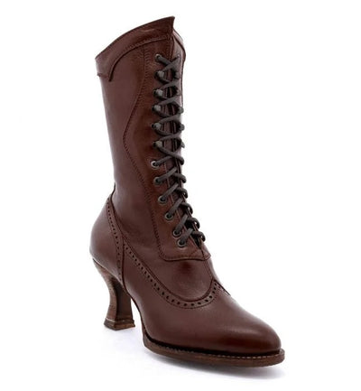 Jasmine Victorian Style Boots in Cognac