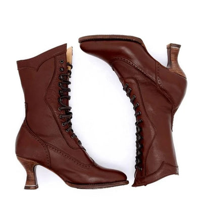 Jasmine Victorian Style Boots in Cognac