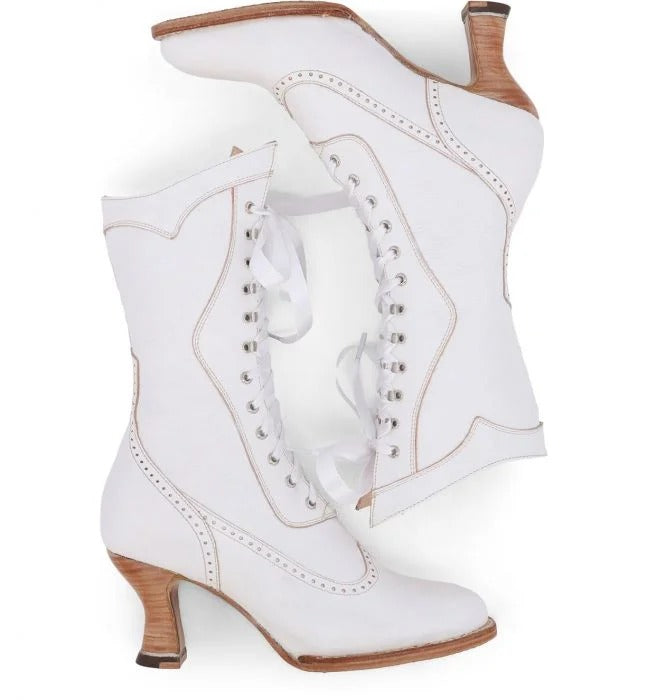 Jasmine Victorian Style Wedding Boots in Nectar Rustic