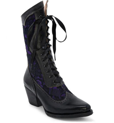 Biddy Victorian Style Boots in Black
