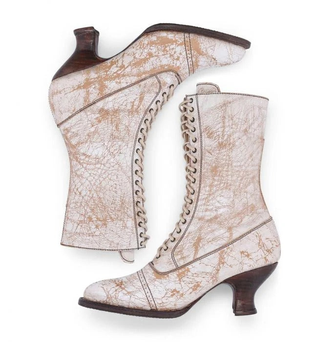 Mirabelle Victorian Style Boots in Nectar Lux