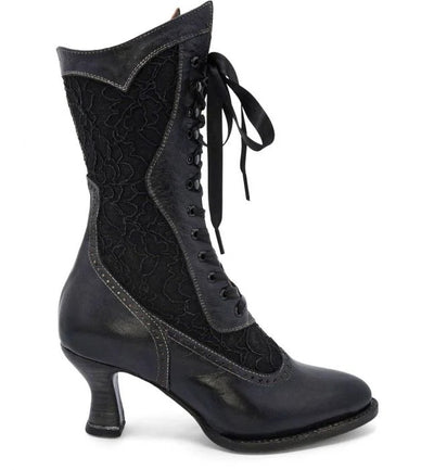 Abigale Victorian Inspired Boots in Black