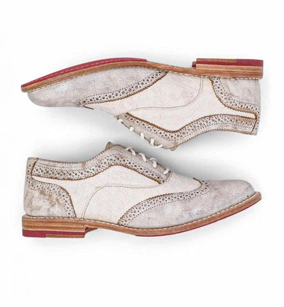 Maude Vintage Style Shoes in Bone Lux